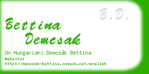 bettina demcsak business card